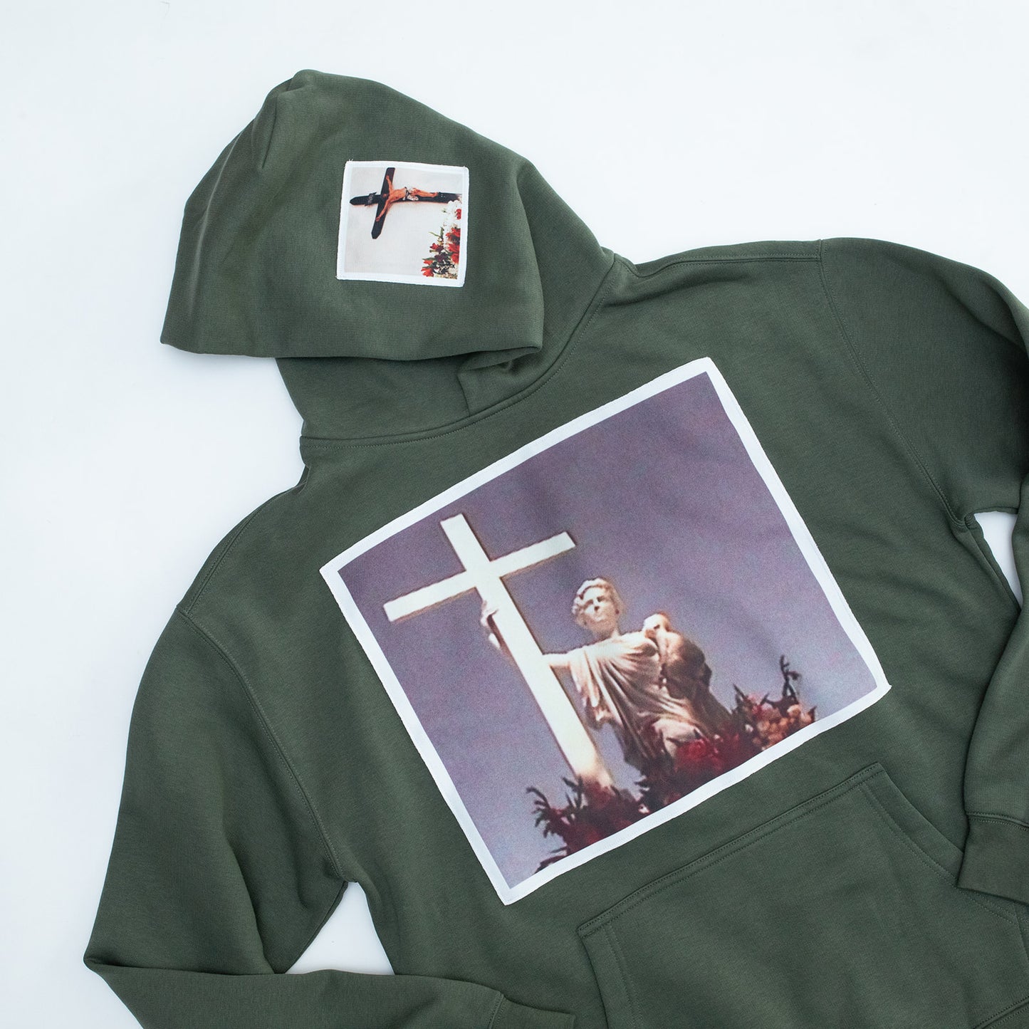 "LES ROSES DU CRUCIFIX" HOODIE