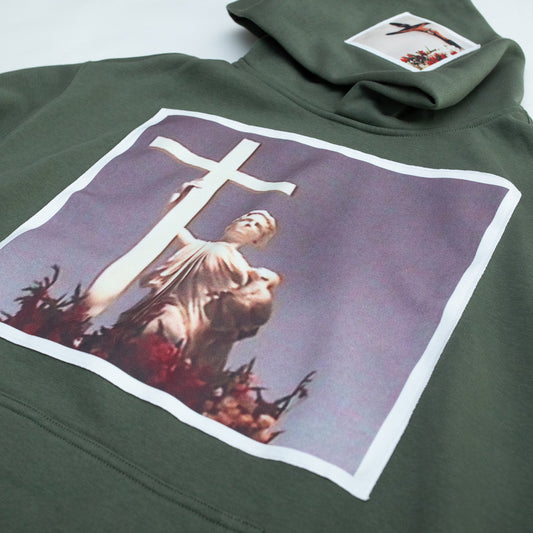 "LES ROSES DU CRUCIFIX" HOODIE