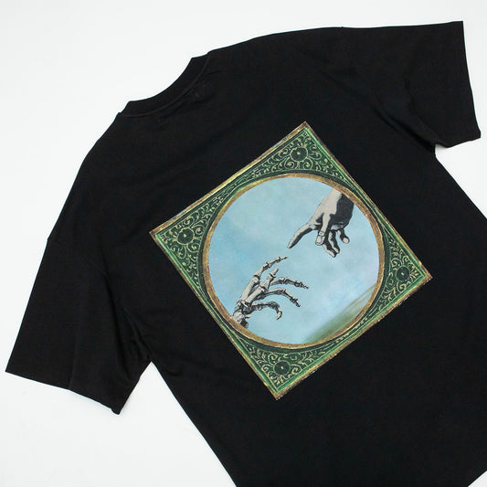 "DIVINE TOUCH" T-SHIRT - BLACK