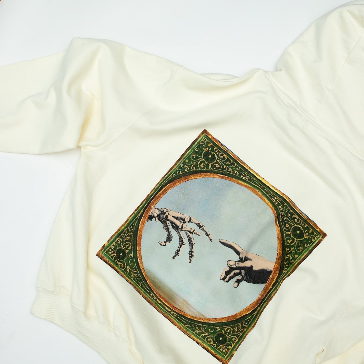 "DIVINE TOUCH" HOODIE - CREAM