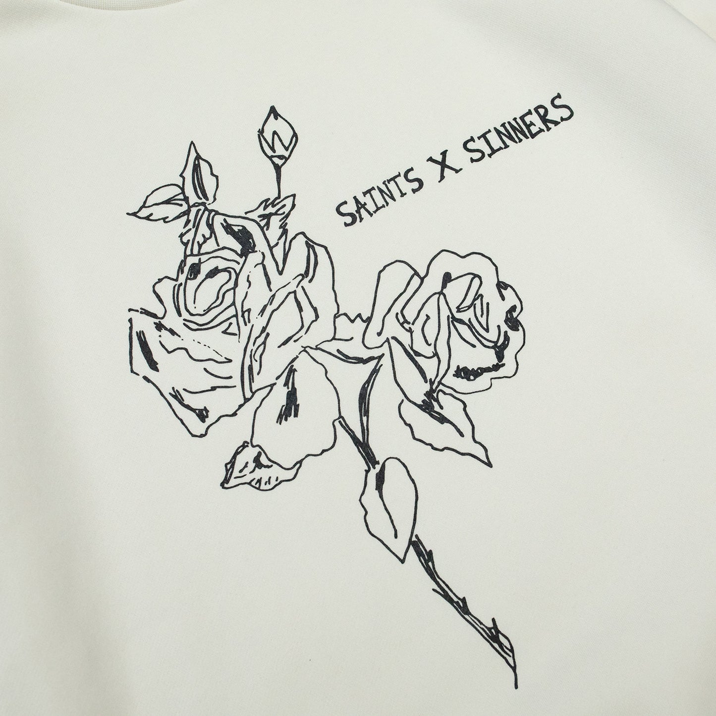 "ROSE SKETCH" CREWNECK SWEATSHIRT