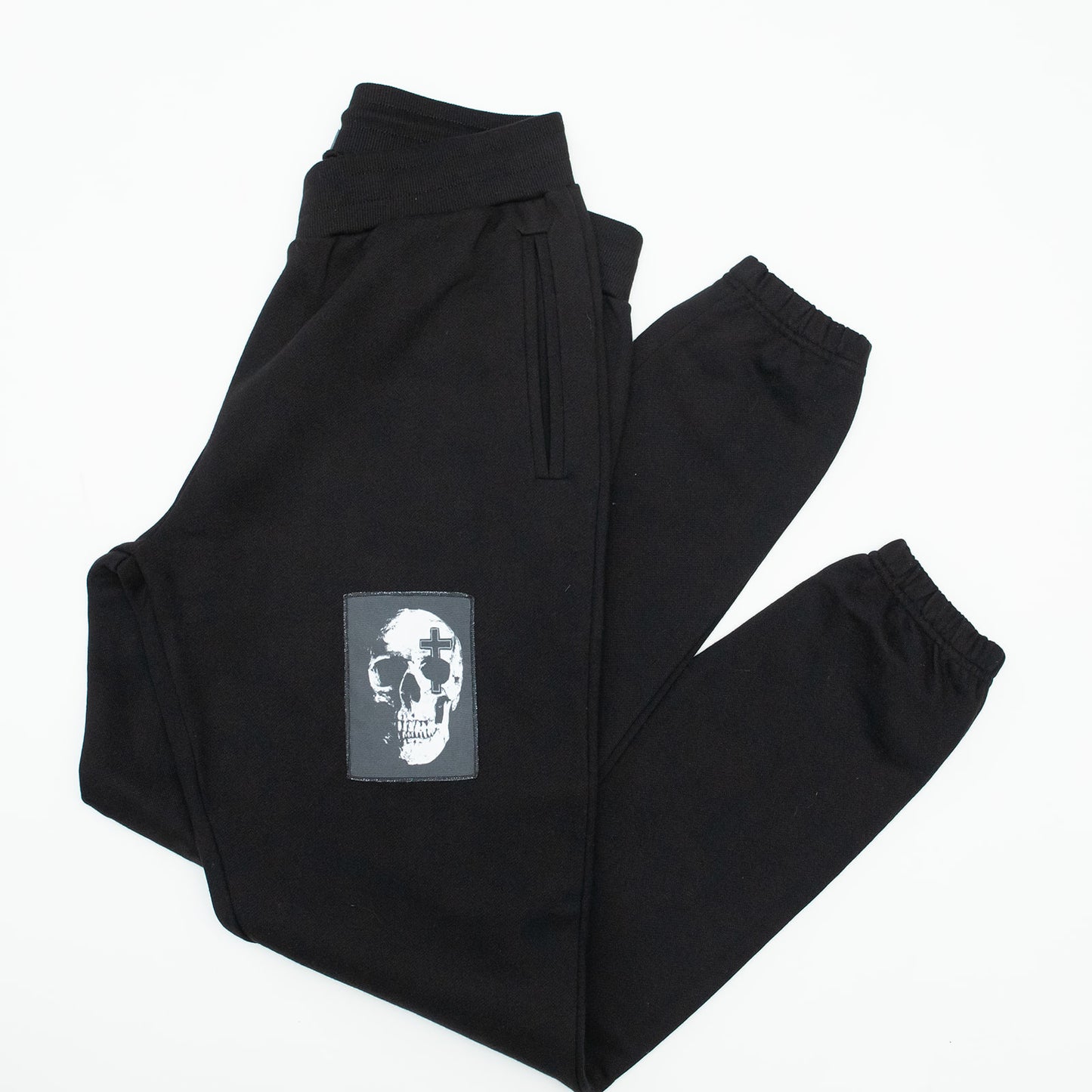 "DIVINE SKULL" SWEATPANTS - BLACK