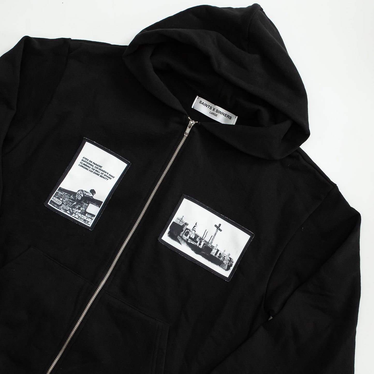 "SUFFERING FOR PARADISE" ZIP HOODIE