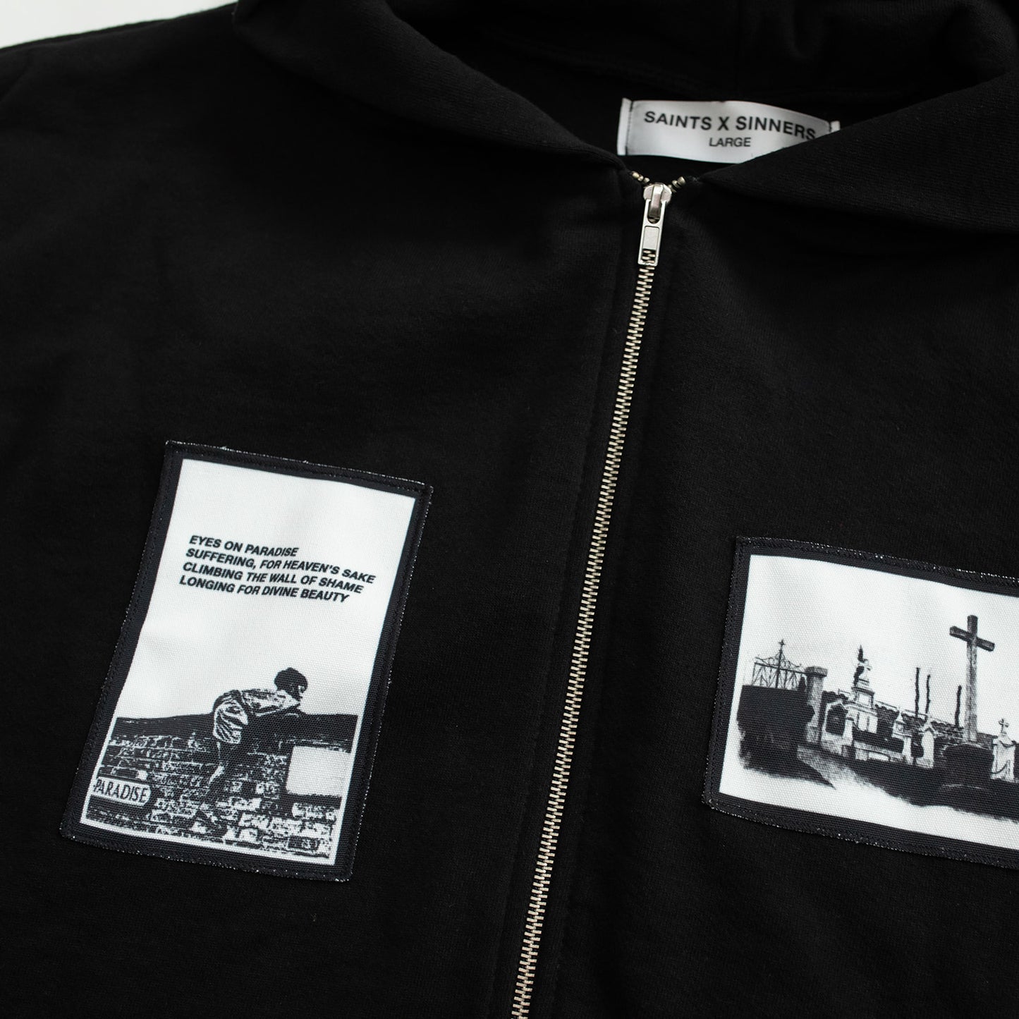 "SUFFERING FOR PARADISE" ZIP HOODIE